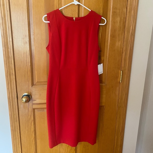 Calvin Klein Red Pencil Dress - Picture 1 of 4